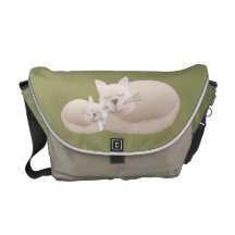 Kitty Cuddles Diaper Bag Courier Bag