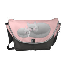 Kitty Cuddles Diaper Bag Messenger Bag