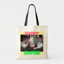 Kitty Easter Tote Tote Bag