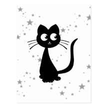 Kitty Kuro White Post Card