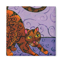 Kitty of the Rising Sun Refrigerator Magnet