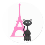 Kitty on Vacation in Paris Sticker
