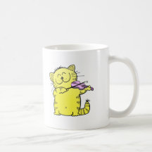Kitty Play Violin Coffee Mug