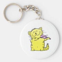 Kitty Play Violin Key Chain