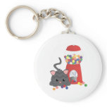 Kitty Playing with Gumballs Keychain