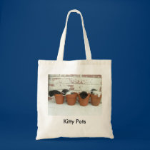 Kitty Pots Tote bags
