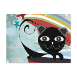Kitty Rainbow Watermelon Postcard