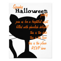 Kitty Silhouette Personalized Invitations
