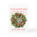 Kitty sings "Twelve days of Christmas" cards
