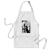 KITTY TREE SILHOUETTE B&W APRONS