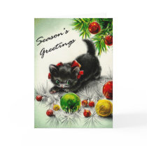 Kitty Under the Tree Greeting Card