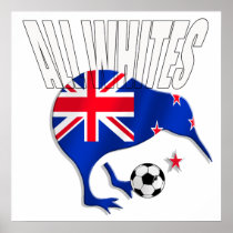 Kiwi All Whites logo shirts and gifts Posters
