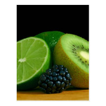 Kiwi and lime postcard
