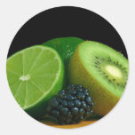 Kiwi and lime round sticker