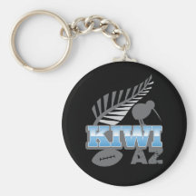 KIWI AZ rugby bird and silver fern Key Chain