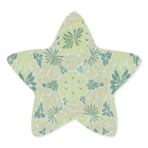 kiwi green art nouveau pattern art stickers