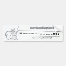 KKsquirrelbumpersticker, road copy Bumper Sticker