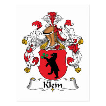 Klein Family Crest Postcard