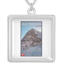 Kleine Scheidegg - The North Wall of the Eiger Personalized Necklace