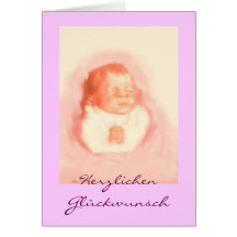Kleines Mädchen Glückwunsch Grußkarten