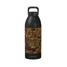 Klimt Gold Art Nouveau Patterned Liberty Bottle Reusable Water Bottles