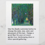 Klimt painting tree lined avenue landscape art full color flyer