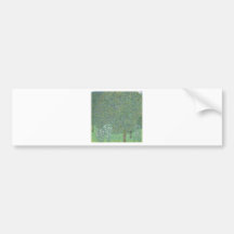 Klimt Rosebushes Under the Trees Bumper Sticker