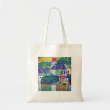 Klimt St Wolfgang church in Unterach on Lake Atter Tote Bag