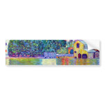 Klimt St Wolfgang church in Unterach on Lake Atter bumper stickers