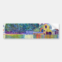 Klimt St Wolfgang church in Unterach on Lake Atter Bumper Sticker