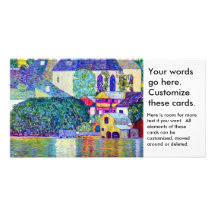 Klimt St Wolfgang church in Unterach on Lake Atter Picture Card