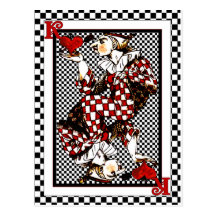 Knave of Hearts Checkers Postcards