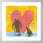 Knee surgery strength courage birds unique art posters