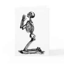 Kneeling Skeleton Cards