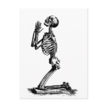 Kneeling Skeleton Post Card