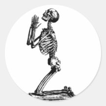 Kneeling Skeleton Sticker