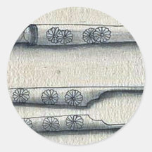 Knife and scissors Ukiyo-e. Stickers