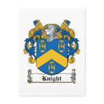 Knight Family Crest postcards
