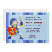 Knight In Armour Birthday Invitation