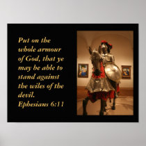 Knight in shining armour!  Gods' protection. Print