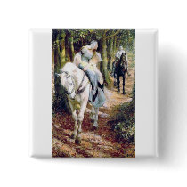 Knight lady white horse mediaeval romantic