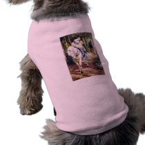 Knight lady white horse mediaeval romantic dog clothes