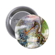 Knight n Dragon Pinback Button