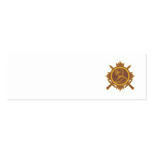 Knight With Crossed Sword Retro Business Cards