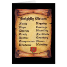 Knightly Virtues Greeting Card
