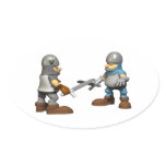 Knights Oval Sticker