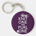 Knit One and Purl One (keep calm-all colours) Keychain