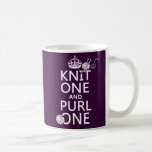 Knit One and Purl One (keep calm-all colours) Coffee Mugs