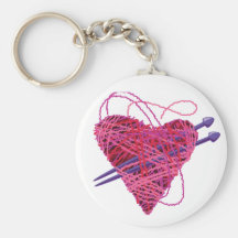 kniting heart keychain