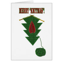 KnitmasTree Greeting Card